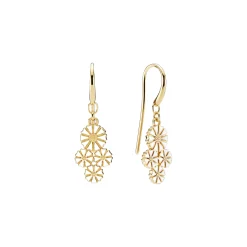 LUND COPENHAGEN MARGUERIT ØRERING SØLV FORGYLDT - 9095046-2-M