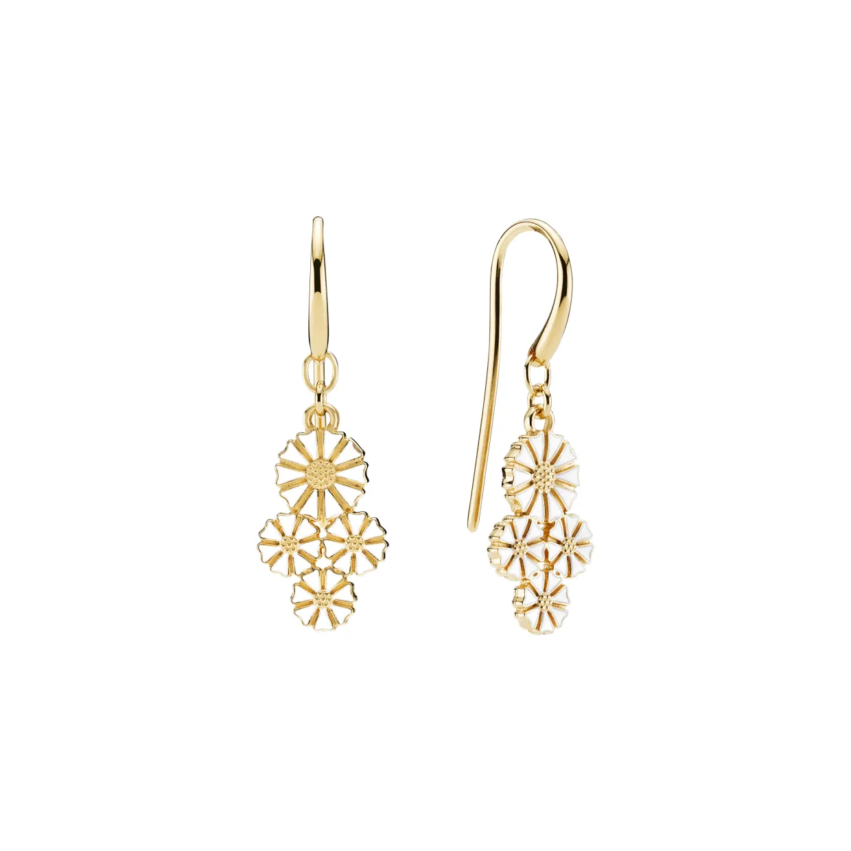 LUND COPENHAGEN MARGUERIT ØRERING SØLV FORGYLDT - 9095046-2-M