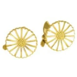 LUND COPENHAGEN MARGUERIT ØRECLIPS 11 MM MED HVID EMALJE - 909011-0-M