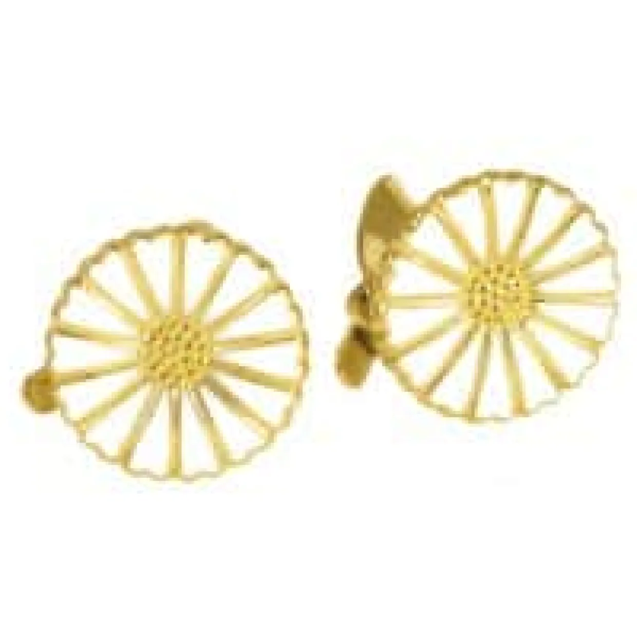 LUND COPENHAGEN MARGUERIT ØRECLIPS 11 MM MED HVID EMALJE - 909011-0-M