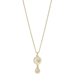 LUND COPENHAGEN MARGUERIT HALSKÆDE 11+7,5MM FORGYLDT - 902012-M