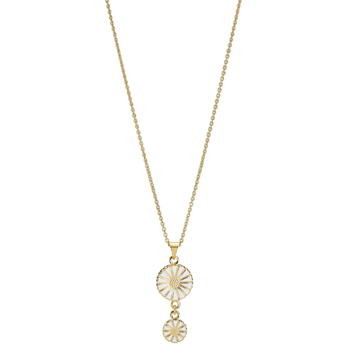 LUND COPENHAGEN MARGUERIT HALSKÆDE 11+7,5MM FORGYLDT - 902012-M