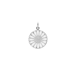 LUND COPENHAGEN MARGUERIT VEDHÆNG HVID 18MM - 908018-H