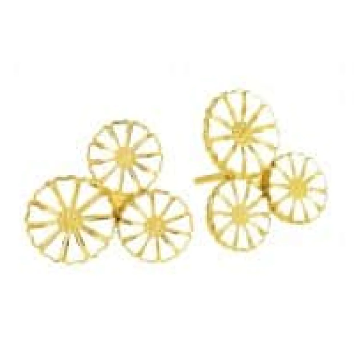 LUND COPENHAGEN MARGUERIT ØRERINGE SØLV FORGYLDT - 909007-4-M