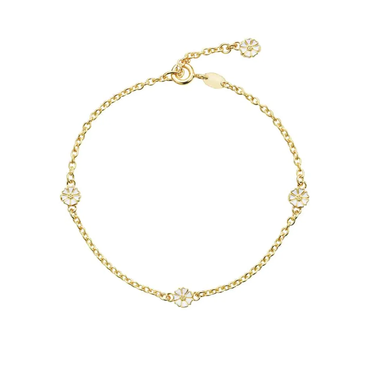 LUND COPENHAGEN MARGUERIT ARMBÅND LILLE SØLV FORGYLDT - 90105017-M