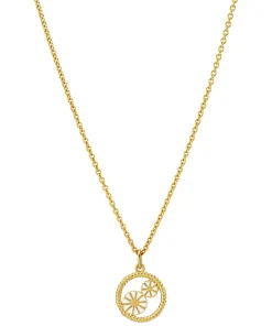 LUND COPENHAGEN MARGUERIT HALSKÆDE SØLV FORGYLDT - 9025042-M