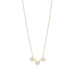LUND COPENHAGEN MARGUERIT HALSKÆDE FORGYLDT SØLV 3X11 MM - 902011-3-M