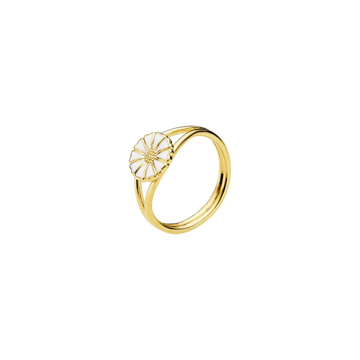 LUND COPENHAGEN MARGUERIT RING FORGYLDT SØLV 9 MM - 907009-M