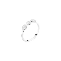 LUND COPENHAGEN MARGUERIT SØLV RING 3x5 MM HVID EMALJE - 907050-3-H