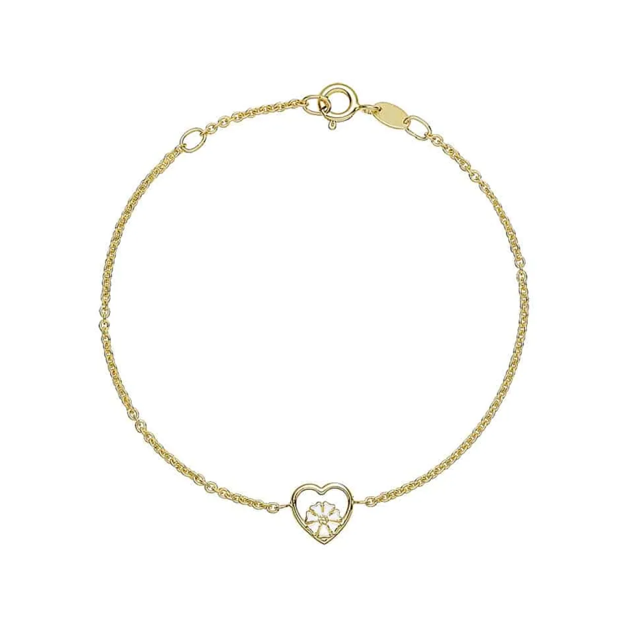 LUND COPENHAGEN MARGURIET FORGYLDT ARMBÅND HJERTE 5 MM - 90124919-M