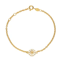 LUND COPENHAGEN SØLV FORGYLDT ARMBÅND MARGUERIT 1X9 MM - 901009-M
