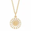 LUND COPENHAGEN SØLV FORGYLDT HALSKÆDE MED MARGUERIT - 902018-M