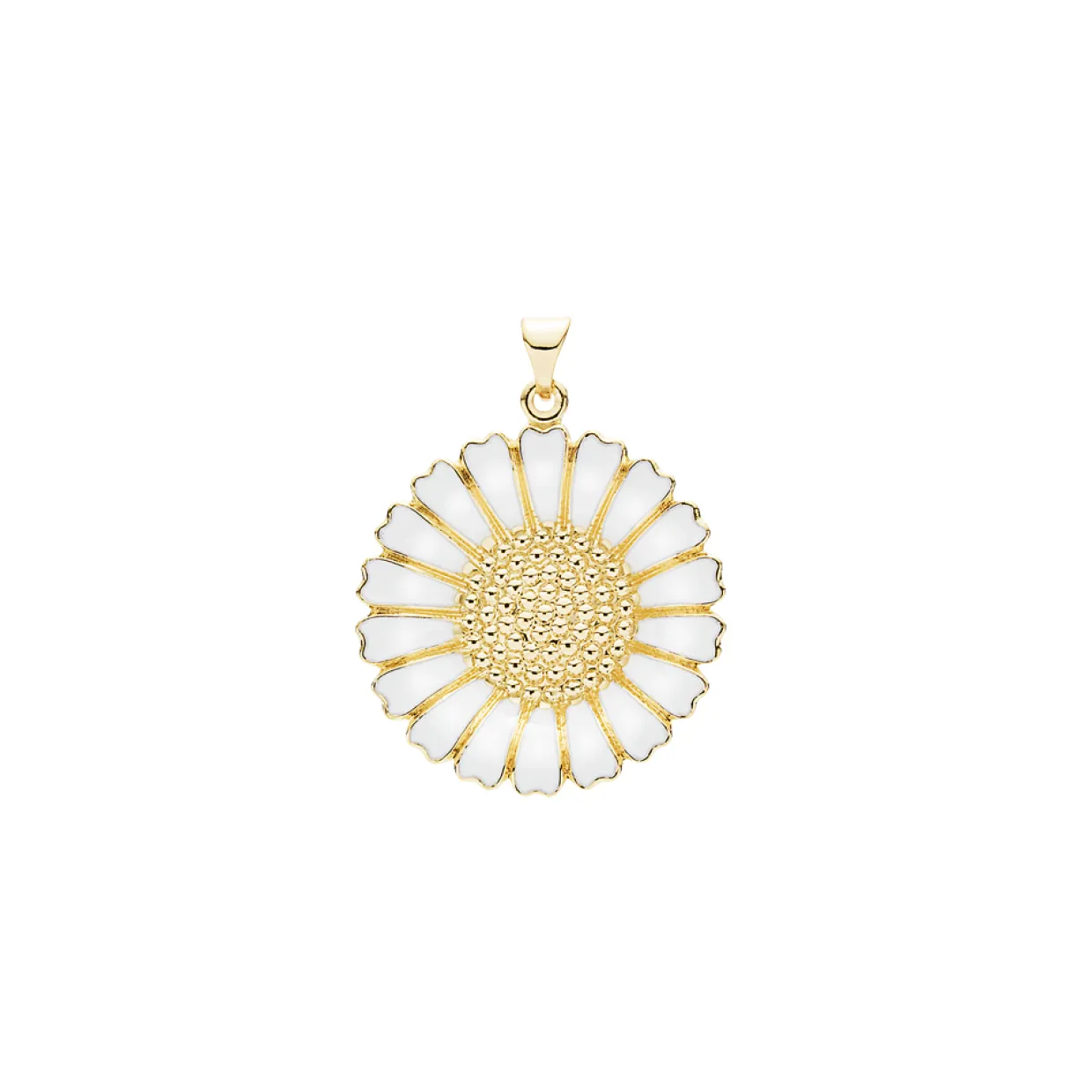 LUND COPENHAGEN SØLV FORGYLDT MARGUERIT VEDHÆNG 25 MM - 908025-M