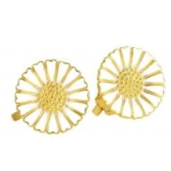 LUND COPENHAGEN SØLV FORGYLDT CLIPS MARGUERIT 18 MM - 909018-0-M