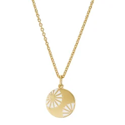 LUND COPENHAGEN SØLV FORGYLDT HALSKÆDE MØNT - 9025050-M