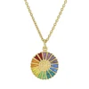 LUND COPENHAGEN SØLV HALSKÆDE SØLV FORGYLDT HALSKÆDE MARGUERIT RAINBOW- 9025075-RB