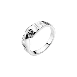 LUND COPENHAGEN SLV RING RUSTIK OG SNOET - 9071160