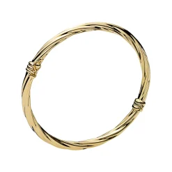 LUND COPENHAGEN SNOET ARMRING 3MM 9 KARAT GULD - 303024