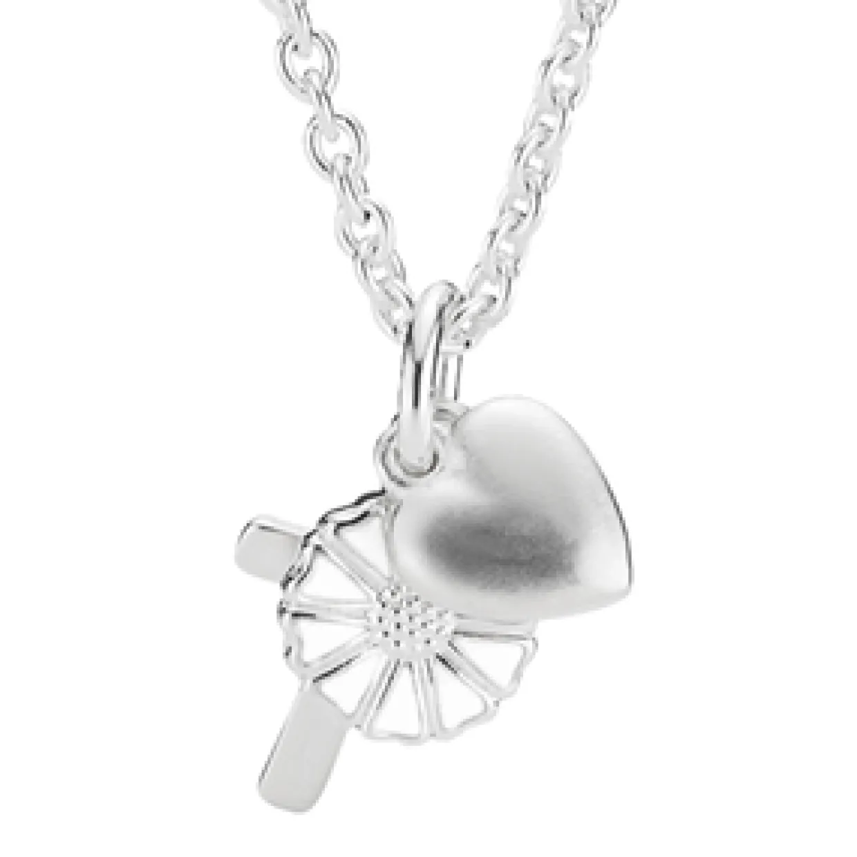 LUND OF COPENHAGEN MARGUERIT HALSKÆDE TRO HÅB OG KÆRLIGHED SØLV - 9025053-H