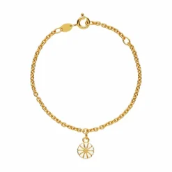 LUND SØLV FORGYLDT ARMBÅND MARGUERIT 7,5 MM 14-16 CM. - 9015016-M