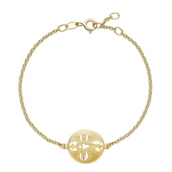 LUND SØLV FORGYLDT ARMBÅND MED DAGMARKORS - 9011215-F