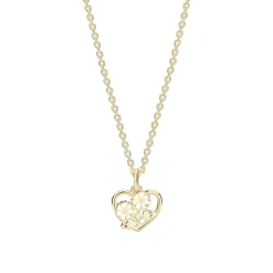 LUND SØLV FORGYLDT HALSKÆDE MED MARGUERIT - 9025109-M