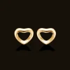 MADS Z 14 KARAT GULD ØRERINGE MED HJERTE - 1510017