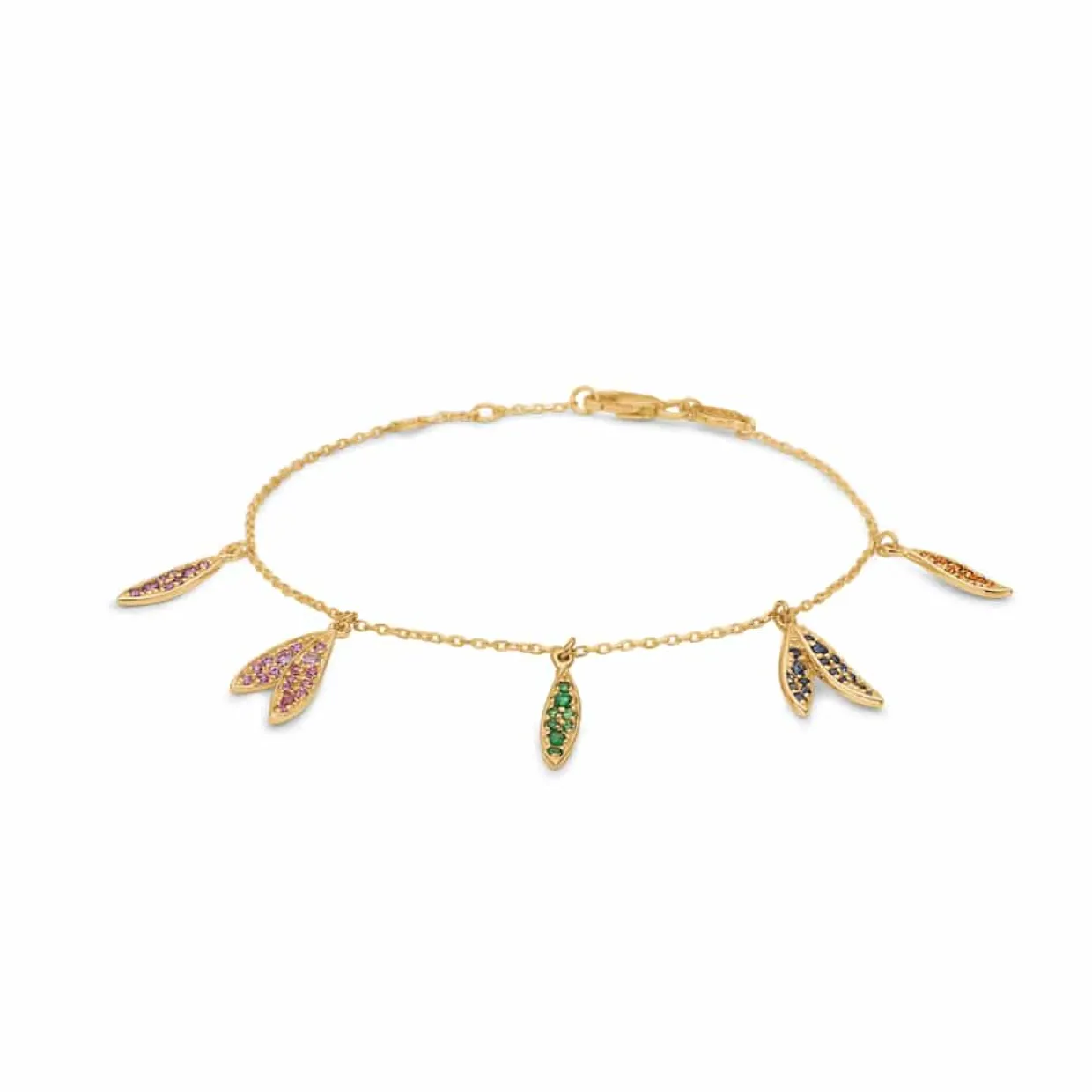 MADS Z ARMBÅND 14 KARAT GULD MED ÆGTE STEN - 1554080