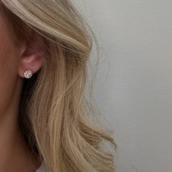 MADS Z CARMEN 8 KARATS ØRERINGE MED ZIRKONIA - 3317046