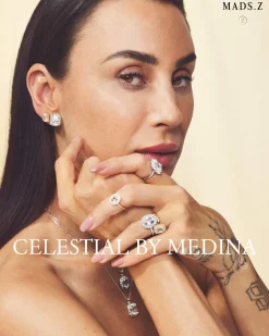 MADS Z CELESTIAL BY MEDINA 8 KARAT GULD ØRERINGE MED TOPAS - 3316900