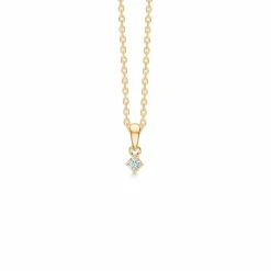 MADS Z CROWN 14 KARAT GULD VEDHÆNG MED BRILLANT 0,04 CARAT - 1531604