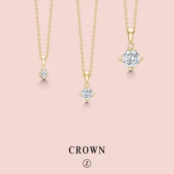 MADS Z CROWN 14 KARAT GULD VEDHÆNG MED BRILLANT 0,04 CARAT - 1531604