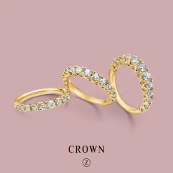 MADS Z CROWN PRINCESS RING 14 KARAT GULD MED BRILLANTER PÅ I ALT 0,50 CARAT - 1541950