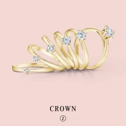 MADS Z CROWN RING 14 KARAT GULD MED BRILLANT 0,04 CARAT - 1541604