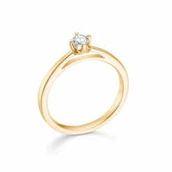 MADS Z CROWN RING 14 KARAT GULD MED BRILLANT 0,16 CARAT - 1541616