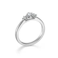 MADS Z CROWN TRINITY RING 14 KARAT HVIDGULD - 1641717