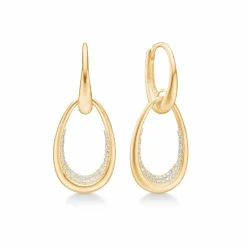 MADS Z DIAMOND ELLIPSE ØRERINGE 14 KARAT GULD MED BRILLANTER 0,23 CARAT - 1511070