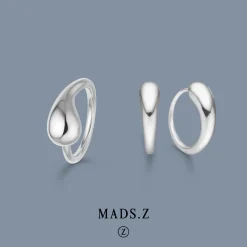 MADS Z DROP RING SØLV - 3140162