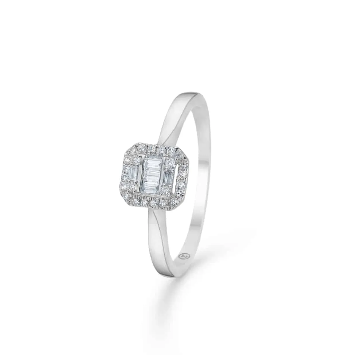 MADS Z ELEZABETH RING 14 KARAT HVIDGULD MED DIAMANTER 0,18 CARAT - 1641031
