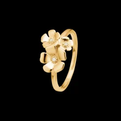 MADS Z FLEUR 14 KARAT GULD RING MED BRILLIANTER - 1541108