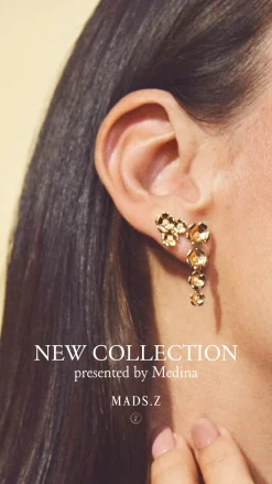 MADS Z FLEUR 14 KARAT GULD ØRERNGE MED DIAMANTER- 1511109