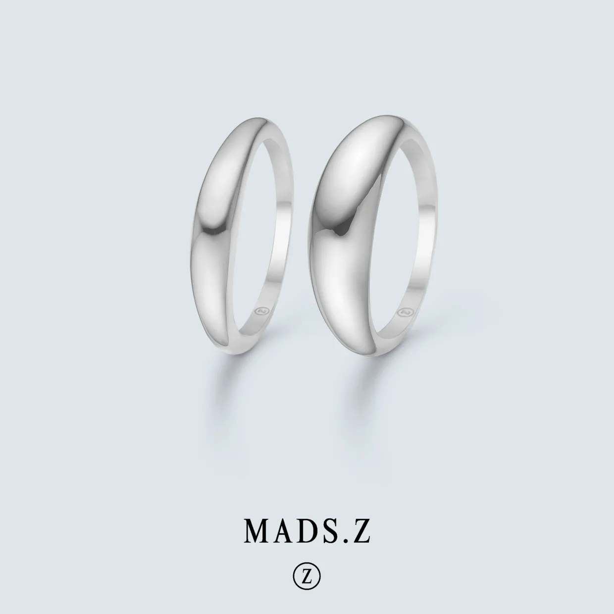 MADS Z HALF MOON RING SØLV - 2140093