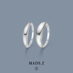 MADS Z HALF-MOON RING SØLV - 2140092