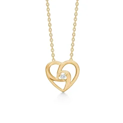 MADS Z HJERTE VEDHÆNG 14 KARAT GULD MED 0,03 CARAT BRILLANT - 1521046