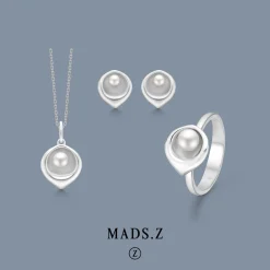 MADS Z LILY HALSKÆDE SØLV MED KULTURPERLE - 2123029