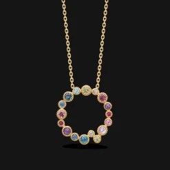 MADS Z LUXURY RAINBOW PETIT 14 KARAT GULD HALSKÆDE - 1534066