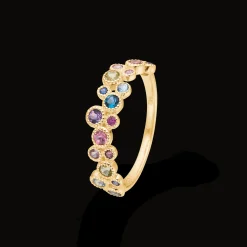 MADS Z LUXURY RAINBOW PETITE RING 14 KARAT GULD - 1544066