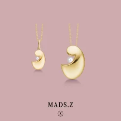 MADS Z MOTHER/CHILD VEDHÆNG 14 KT GULD MED KULTURPERLE - 1533065