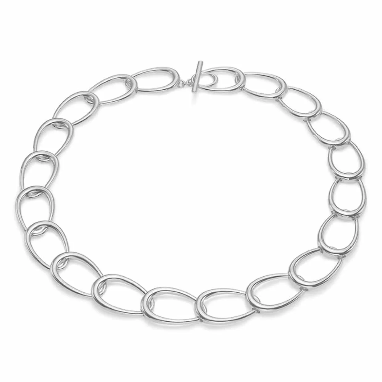 MADS Z OPEN ELLIPSE HALSKÆDE SØLV 50 CM - 2120040