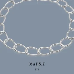 MADS Z OPEN ELLIPSE HALSKÆDE SØLV 50 CM - 2120040